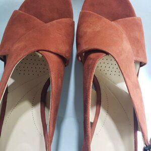 Rust Suede - Maritsa Lara by Clarks - NIB